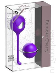Виброяйцо с пультом Remote Cherry, USB, фиолетовый, 36x119 мм